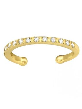 14k Gold Vermeil CZ Ear Cuff